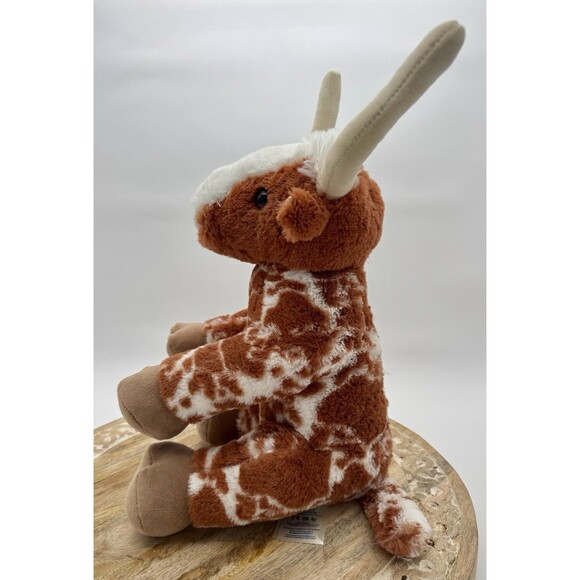 Build a Bear Longhorn Steer Brown Plush Cow University of Texas Mascot Farm BAB - Picture 4 of 8